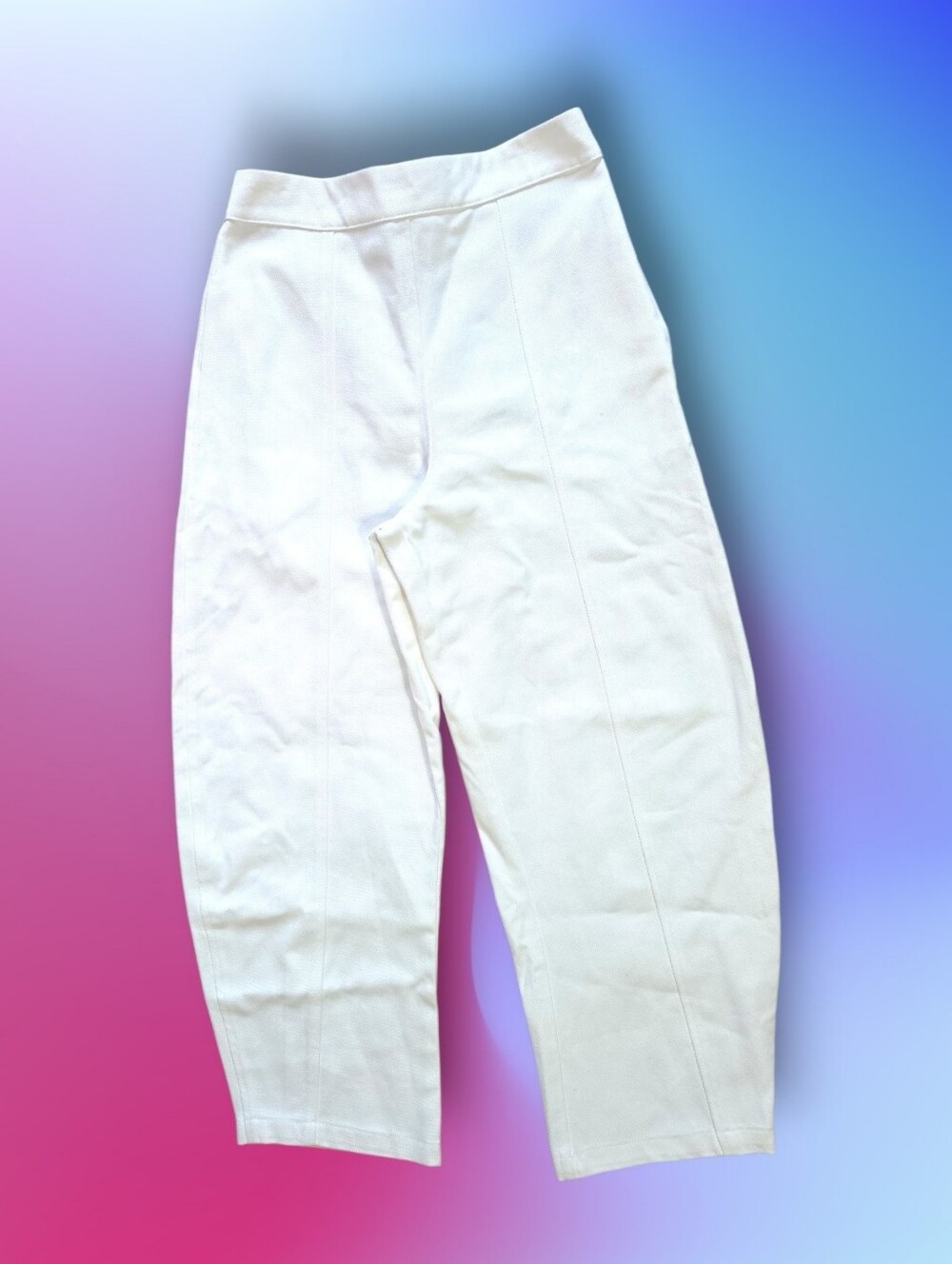 NWT Rosaé Paris Le Tchaïkovski Barrel Pants Twill Chantilly White 34 US 2
